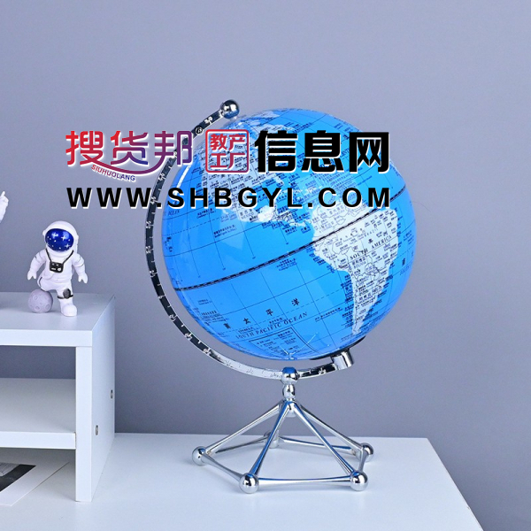 高档轻奢触摸三色换挡 创意透明地球仪大摆件透明 水晶球图5