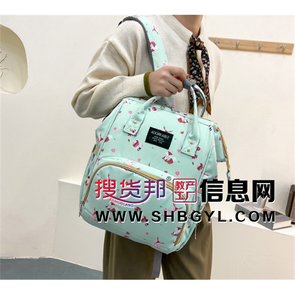 厂家定印LOGO大容量双肩月子中心妈咪包多功能户外双肩包一件代发图2