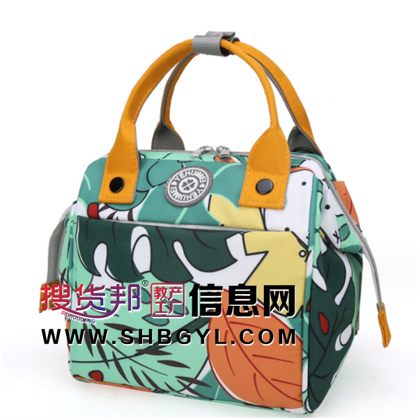 新款多用途撞色妈咪包保温奶瓶母婴包女士时尚单肩双肩手提包图1