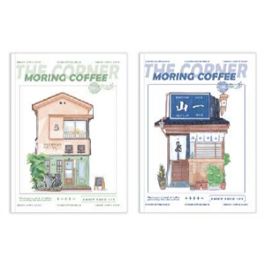 街角咖啡店-锁线胶套本复古记事本精美学生本摘抄本简约多彩笔记本文艺