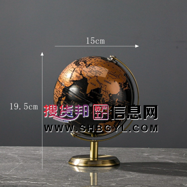 地球仪全英文摆件小号酒柜办公室14cm英文地球仪图1