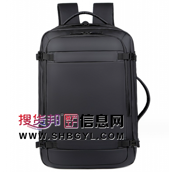 商务双肩包男士2023年新款电脑包大容量多功能双肩背包通勤书包图1