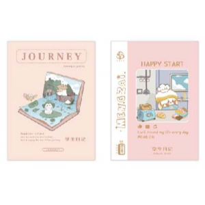 课堂笔记文艺学生日记胶套本精美学生本清新抄录本简约笔记本