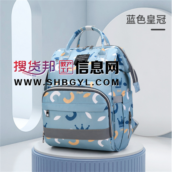 大容量双肩妈咪包印花多功能双拉链宝妈收纳包轻便大容量母婴包图1