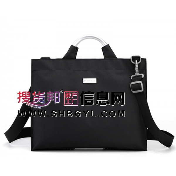 津布公文包电脑手提拉链文件袋印字标男士斜挎办公资料袋会议包图2