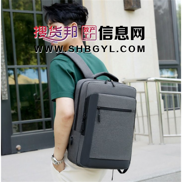 背包学生书包电脑包usb 休闲充电双肩背包赠送宣传礼品双肩包图2