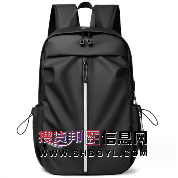双肩背包潮流学生书包户外旅行双肩包韩版商务休闲电脑包印LOGO包图1