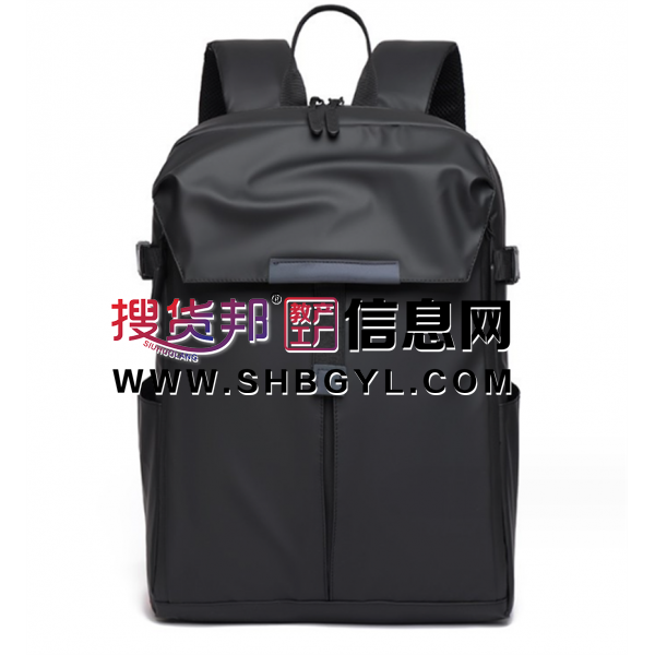 新款商务电脑包纯色机能风多功能手提双肩包防泼水大容量男士背包图1