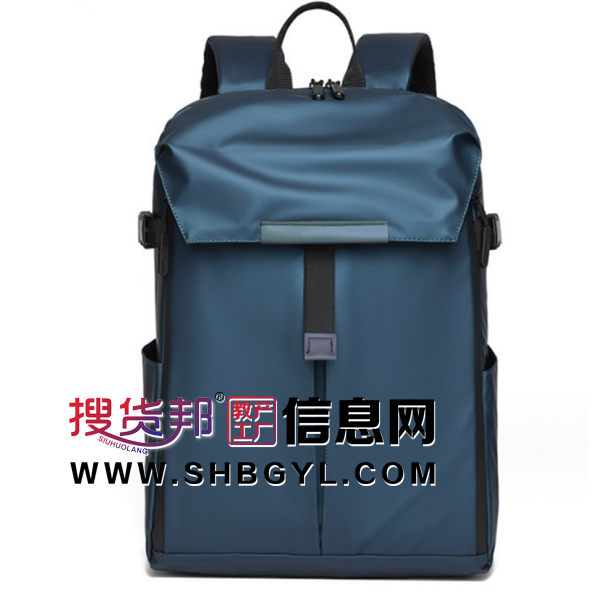 新款商务电脑包纯色机能风多功能手提双肩包防泼水大容量男士背包图2