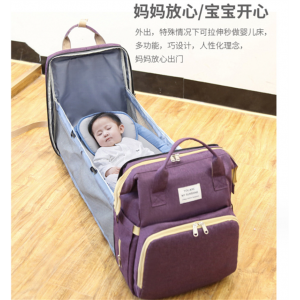 妈咪包升级版多功能折叠母婴包大容量可折叠婴儿床包便携妈咪双肩