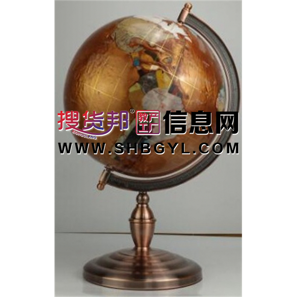 蓝色宝石地球仪33cm大号 欧式工艺品 办公室书房摆件拉丝工艺礼品图2