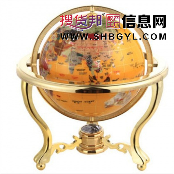 33CM宝石桌面台式地球仪工艺品办公室书房室内摆件开业礼品图1