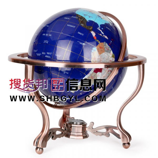 33CM宝石桌面台式地球仪工艺品办公室书房室内摆件开业礼品图2