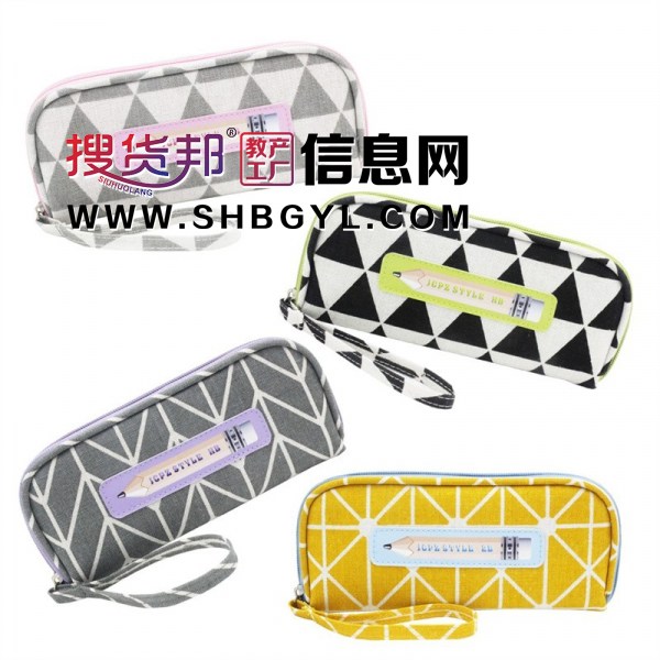 小清新手挽型笔袋韩风女款钱包收纳袋多层次学生笔袋图1