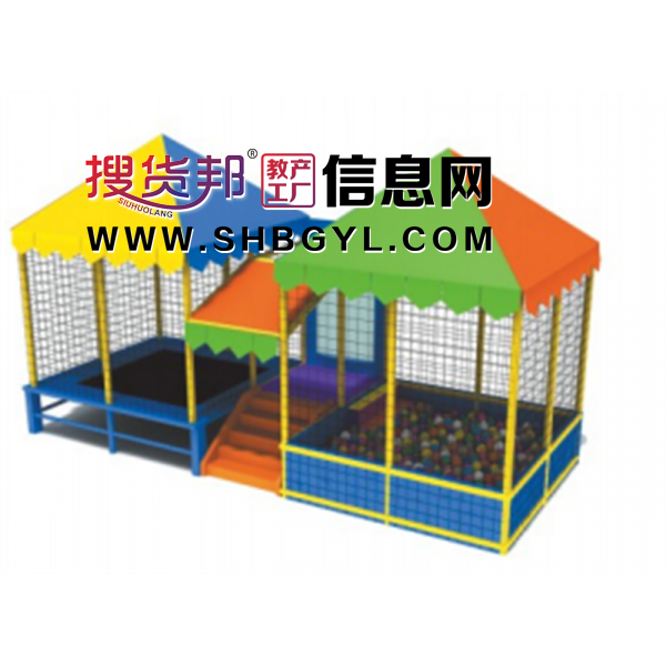 幼儿园游乐设施儿童户外游乐蹦床系列新型蹦床组合球池LDX 10902图1