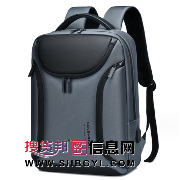 新款双肩包时尚潮流背包男士出差旅行休闲电脑背包双肩包工厂批发图2