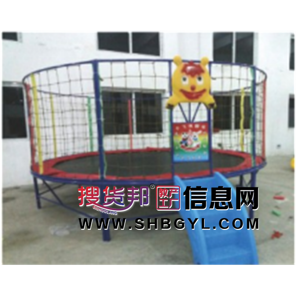 幼儿园游乐设施儿童户外游乐蹦床系列圆形蹦床(塑料楼梯)LDX 11004图1