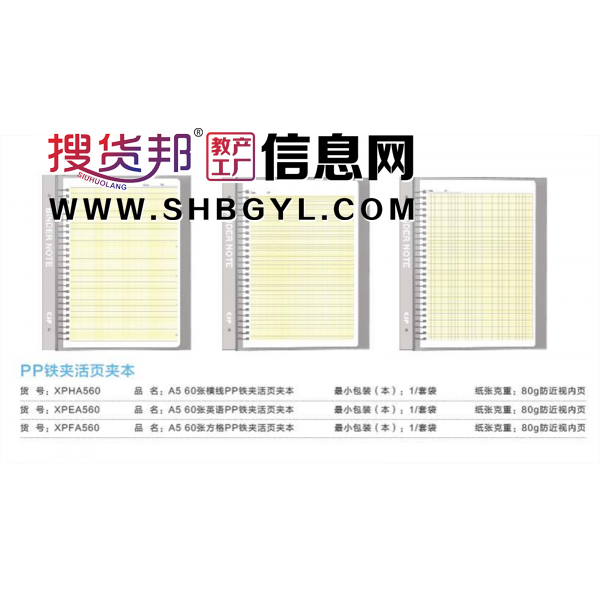 A5横线英语方格-PP活页夹本精美抄录本简约笔记本文艺课堂笔记学生本作业本图1