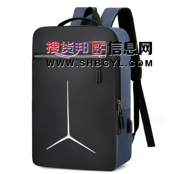 双肩包男简约商务笔记电脑背包多用途带USB大容量旅行出差背包图3