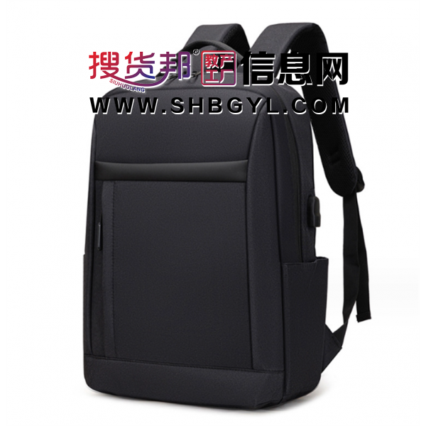 厂家现货男士双肩背包简约休闲电脑背包商务通勤双肩包可印刷LOGO图1