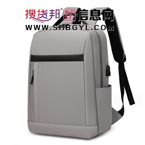 厂家现货男士双肩背包简约休闲电脑背包商务通勤双肩包可印刷LOGO图2