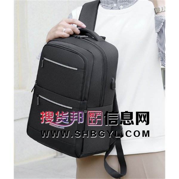 2023新款大容量双肩包跨境背包男款休闲时尚多功能双肩背包批发图1