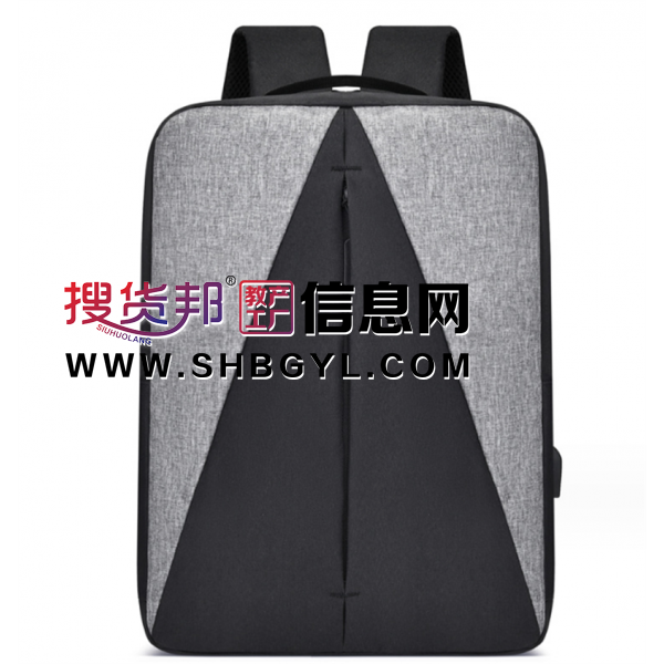 牛津布双肩包男女士学生帆布书包背包潮流时尚USB充电商务电背包图1