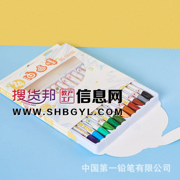 少儿联名款24色六角油画棒绘画彩色笔不脏手幼儿绘画蜡笔图3