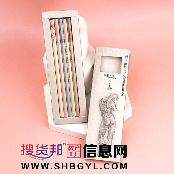 大英联名文艺复兴学生书写HB六角杆铅笔礼物收藏文具图1
