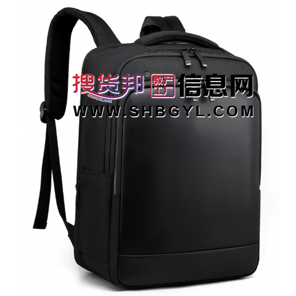 双肩包可印logo新款防泼水商务背包多功能usb旅行学生纯色电脑包图1