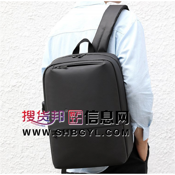出差商务双肩包男士轻便电脑背包大容量后背包旅行学生书包印logo图1