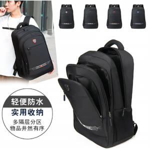 可挂拉杆箱双肩背包男士时尚户外商务通勤电脑包书包中学生批发
