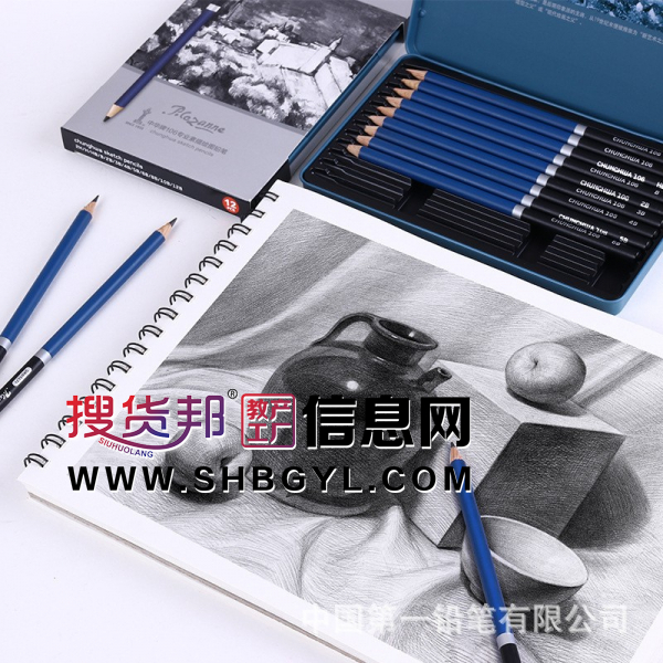 铅笔HB学生2b绘图美术素描画画8B2比10b初学者2H笔套装图1