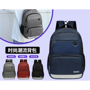 2023新款学生书包 简约商务通勤电脑包一件代发大容量户外双肩包