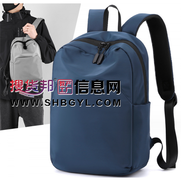 2023新款休闲双肩包USB充电简约时尚电脑背包学生书包旅行背包图3