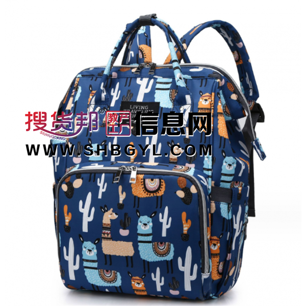 妈咪包母婴包溜娃包时尚多功能大容量双肩包妈妈包手提包工厂批发图1