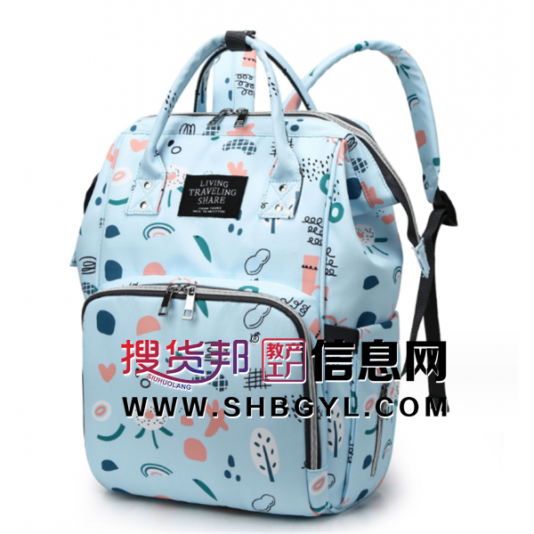 妈咪包母婴包溜娃包时尚多功能大容量双肩包妈妈包手提包工厂批发图2