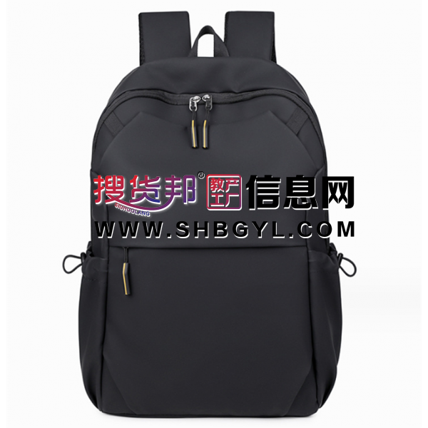 商务休闲双肩包皮膜防泼水学生书包纯色气质通勤电脑背包礼品图1