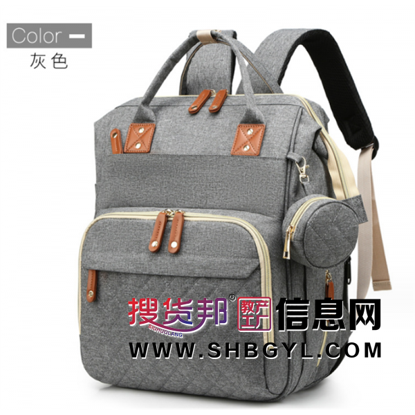 折叠妈咪包床包跨境热销多功能母婴包双肩大容量手提婴儿包尿布包图2