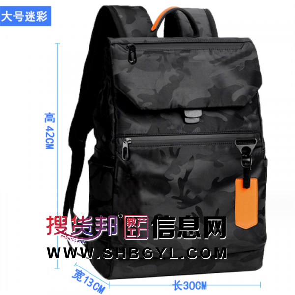 2023新款男士双肩背包休闲出差旅游大容量多功能电脑书包图1