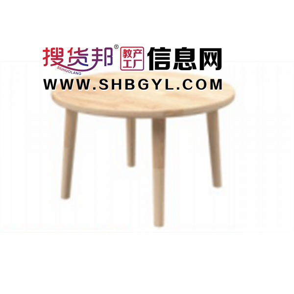 幼儿园基础设施实木家具系列小圆桌(斜脚圆腿)图1