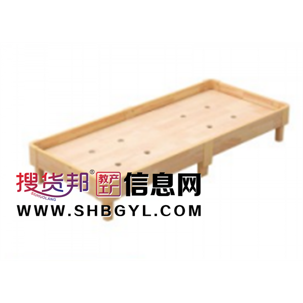 幼儿园基础设施实木家具幼儿实木床系列橡木纹多层板拼接叠叠床图1