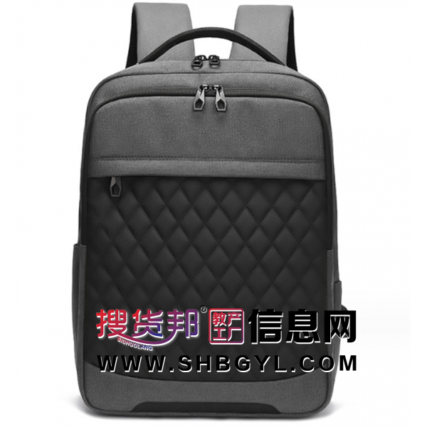 新款休闲电脑包双肩包大容量背包男女生书包通勤包现货工厂直发图2