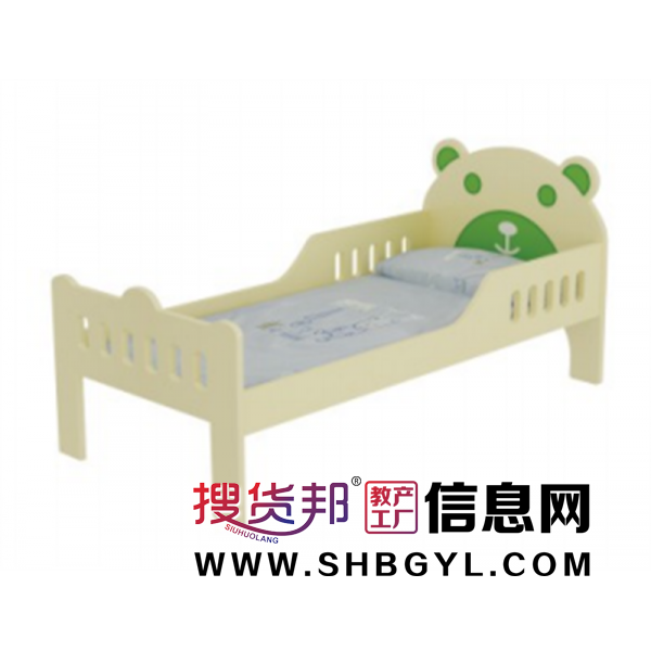 幼儿园基础设施实木家具幼儿实木床系列小熊宝宝床图1