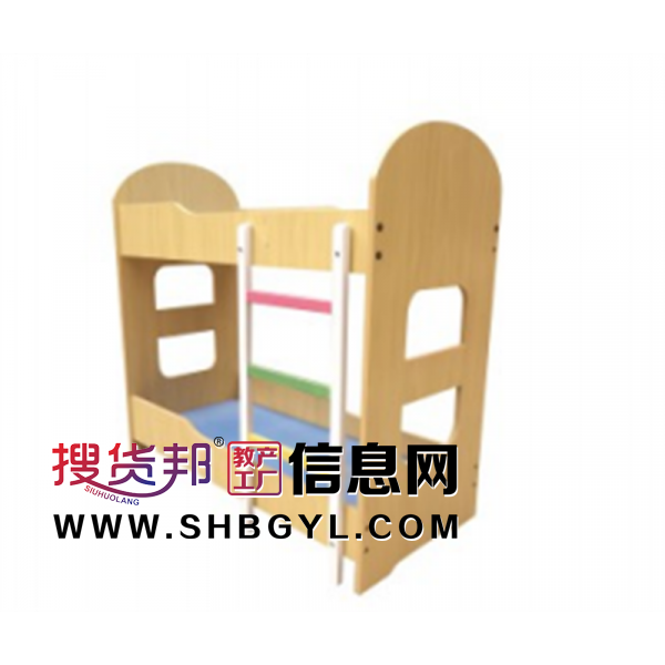 幼儿园基础设施实木家具幼儿实木床系列双层床图1