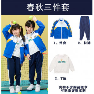 儿童运动装团体班服两件套一年级小学生校服套装批发