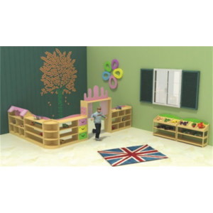 幼儿园基础设施实木家具系列玩具柜LDX 14702