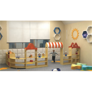 幼儿园基础设施实木家具系列玩具柜LDX 14705