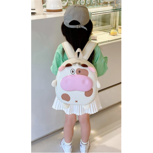 儿童背包女孩春游可爱奶牛幼儿园入学2至6岁宝宝男童蛋壳双肩书包