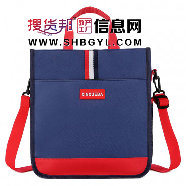 新款英伦风斜挎包儿童补课包中小学生书包可定制logo培训班补习袋图1